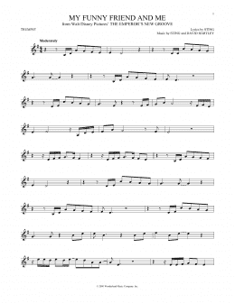 page one of My Funny Friend And Me (from The Emperor's New Groove) (Trumpet Solo)