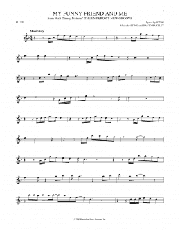 page one of My Funny Friend And Me (from The Emperor's New Groove) (Flute Solo)