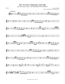 page one of My Funny Friend And Me (from The Emperor's New Groove) (Violin Solo)