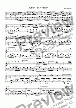 page one of Rondo in A minor