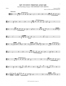 page one of My Funny Friend And Me (from The Emperor's New Groove) (Viola Solo)