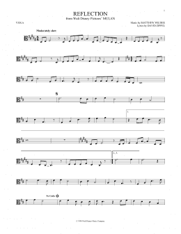 page one of Reflection (Pop Version) (from Mulan) (Viola Solo)