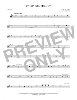 page one of Unchained Melody (Alto Sax Solo)