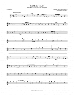 page one of Reflection (Pop Version) (from Mulan) (Tenor Sax Solo)