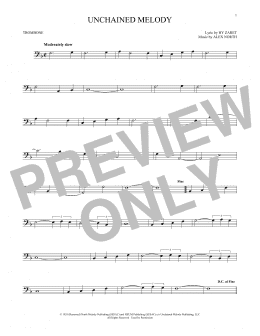 page one of Unchained Melody (Trombone Solo)