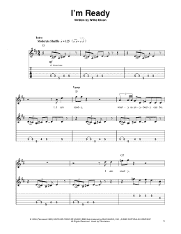 page one of I'm Ready (Easy Guitar Tab)
