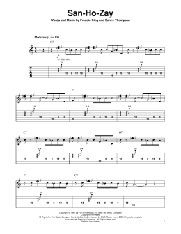 page one of San-Ho-Zay (Easy Guitar Tab)