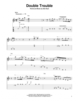 page one of Double Trouble (Easy Guitar Tab)