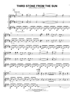 page one of Third Stone From The Sun (Guitar Ensemble)