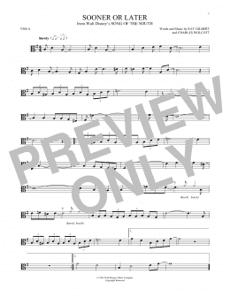 page one of Sooner Or Later (Viola Solo)