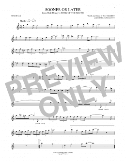 page one of Sooner Or Later (Tenor Sax Solo)
