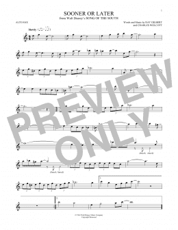 page one of Sooner Or Later (Alto Sax Solo)