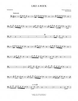 page one of Like A Rock (Trombone Solo)