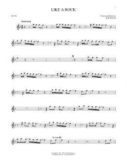 page one of Like A Rock (Flute Solo)