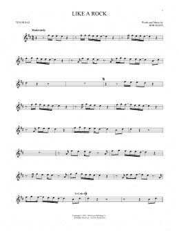 page one of Like A Rock (Tenor Sax Solo)