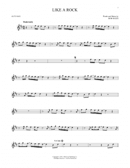 page one of Like A Rock (Alto Sax Solo)