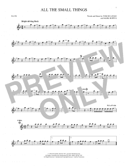 page one of All The Small Things (Flute Solo)