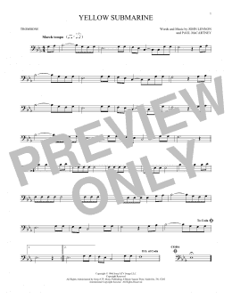 page one of Yellow Submarine (Trombone Solo)