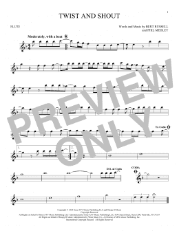 page one of Twist And Shout (Flute Solo)