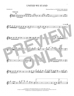 page one of United We Stand (Tenor Sax Solo)