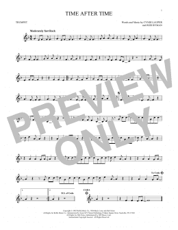 page one of Time After Time (Trumpet Solo)