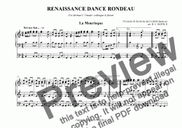 page one of RENAISSANCE DANCE RONDEAU  for Organ