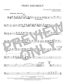 page one of Twist And Shout (Trombone Solo)
