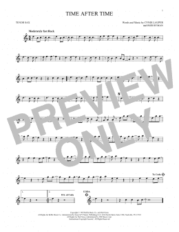 page one of Time After Time (Tenor Sax Solo)