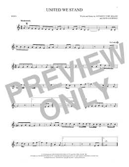page one of United We Stand (French Horn Solo)