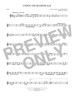 page one of Under The Boardwalk (French Horn Solo)
