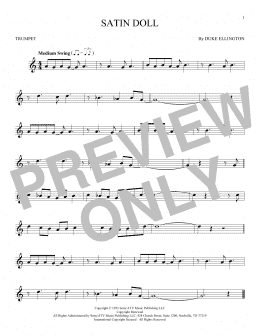 page one of Satin Doll (Trumpet Solo)