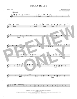 page one of Wooly Bully (Tenor Sax Solo)