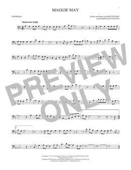 page one of Maggie May (Trombone Solo)