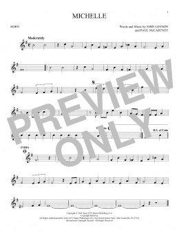 page one of Michelle (French Horn Solo)