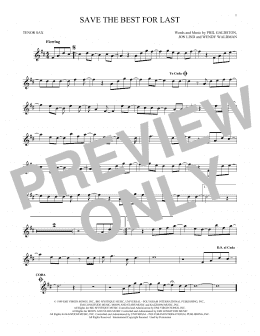 page one of Save The Best For Last (Tenor Sax Solo)