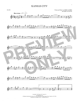 page one of Kansas City (Flute Solo)