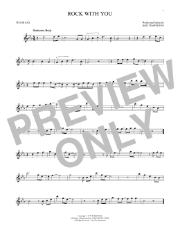 page one of Rock With You (Tenor Sax Solo)
