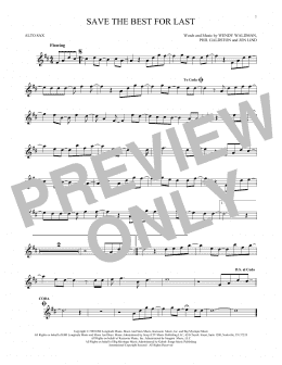 page one of Save The Best For Last (Alto Sax Solo)