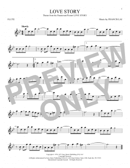 page one of Love Story (Flute Solo)