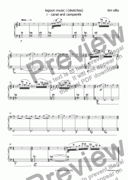 page one of lagoon music i (sketches)