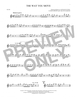 page one of The Way You Move (Flute Solo)