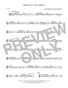 page one of The Way You Move (Clarinet Solo)
