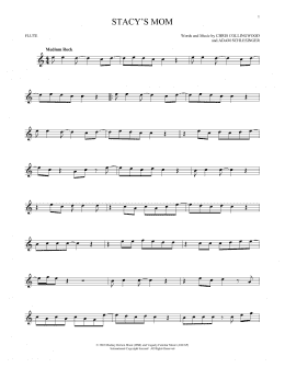 page one of Stacy's Mom (Flute Solo)