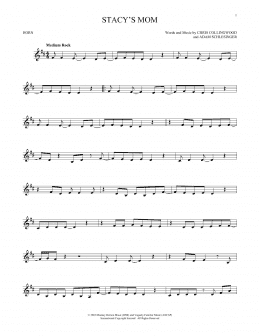 page one of Stacy's Mom (French Horn Solo)