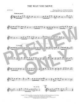 page one of The Way You Move (Alto Sax Solo)