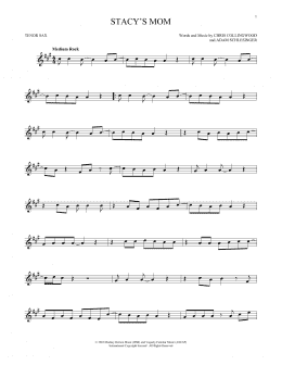 page one of Stacy's Mom (Tenor Sax Solo)