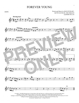 page one of Forever Young (French Horn Solo)