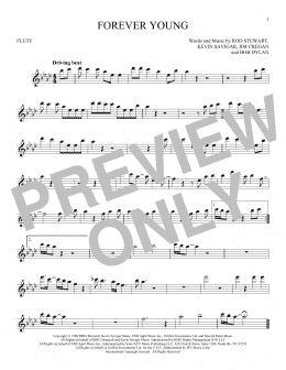 page one of Forever Young (Flute Solo)
