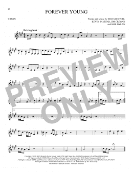 page one of Forever Young (Violin Solo)