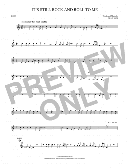page one of It's Still Rock And Roll To Me (French Horn Solo)